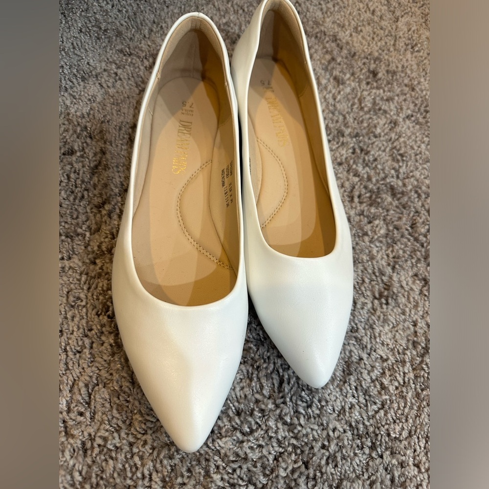 DREAM PAIRS Womens Ballet Flats, white sold out, 7.5
